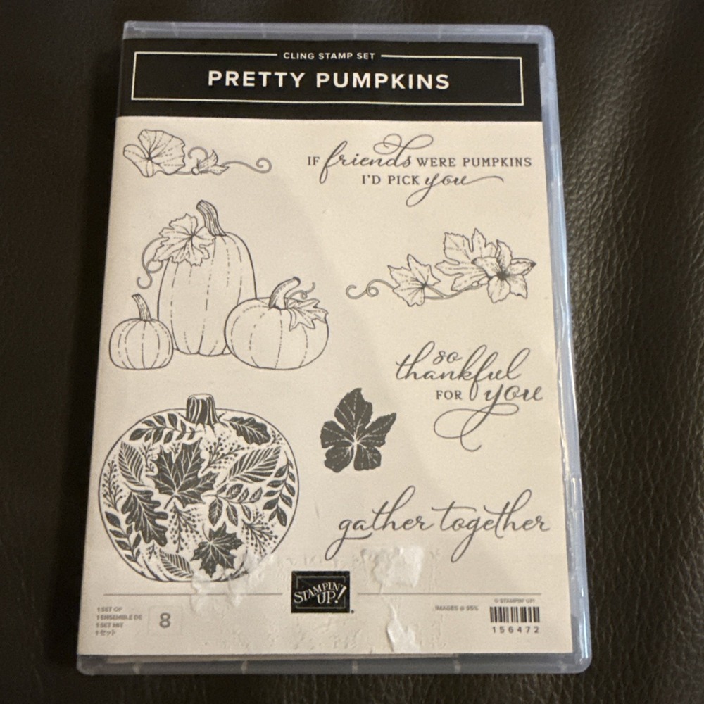 Stampin' Up! BEAUTIFUL PUMPKINS 156472 Rubber Stamps And Emboss Plates
